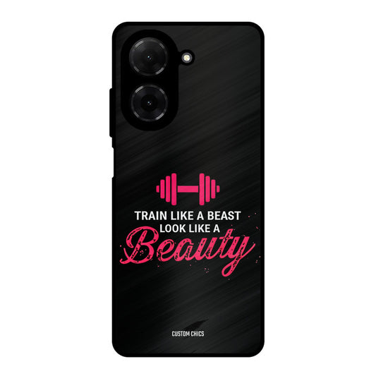 Train Like Beast Poco C71 Mobile Back Cover - Typography PrintShield Case