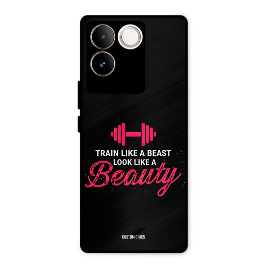 Train Like Beast Vivo T2 Pro Mobile Back Cover - Typography PrintShield Case