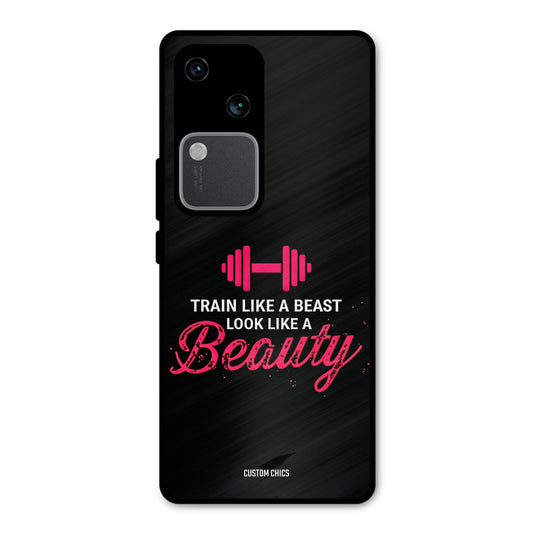 Train Like Beast Vivo V30 Mobile Back Cover - Typography PrintShield Case