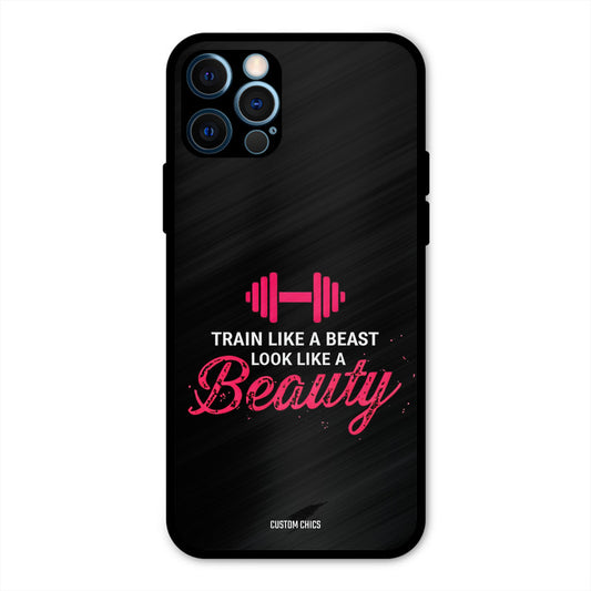 Train Like Beast iPhone 12 Pro Mobile Back Cover - Typography PrintShield Case