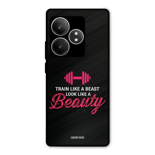 Train Like Beast Realme GT 6T Mobile Back Cover - Typography PrintShield Case