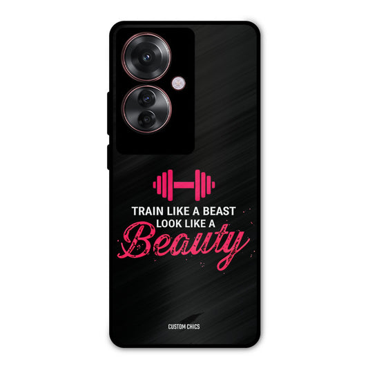 Train Like Beast Oppo F25 Pro Mobile Back Cover - Typography PrintShield Case