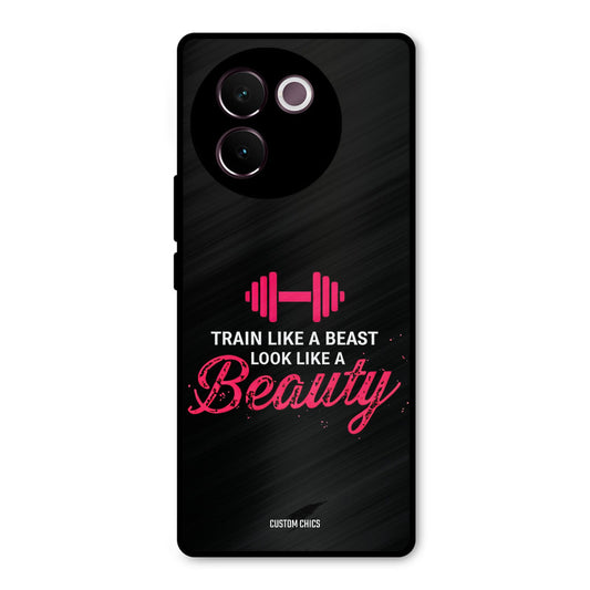 Train Like Beast Vivo V30e Mobile Back Cover - Typography PrintShield Case