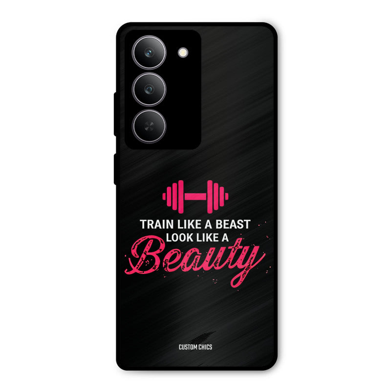 Train Like Beast Realme 14x Mobile Back Cover - Typography PrintShield Case