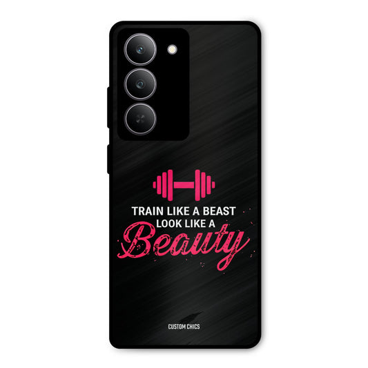 Train Like Beast Realme 14x Mobile Back Cover - Typography PrintShield Case