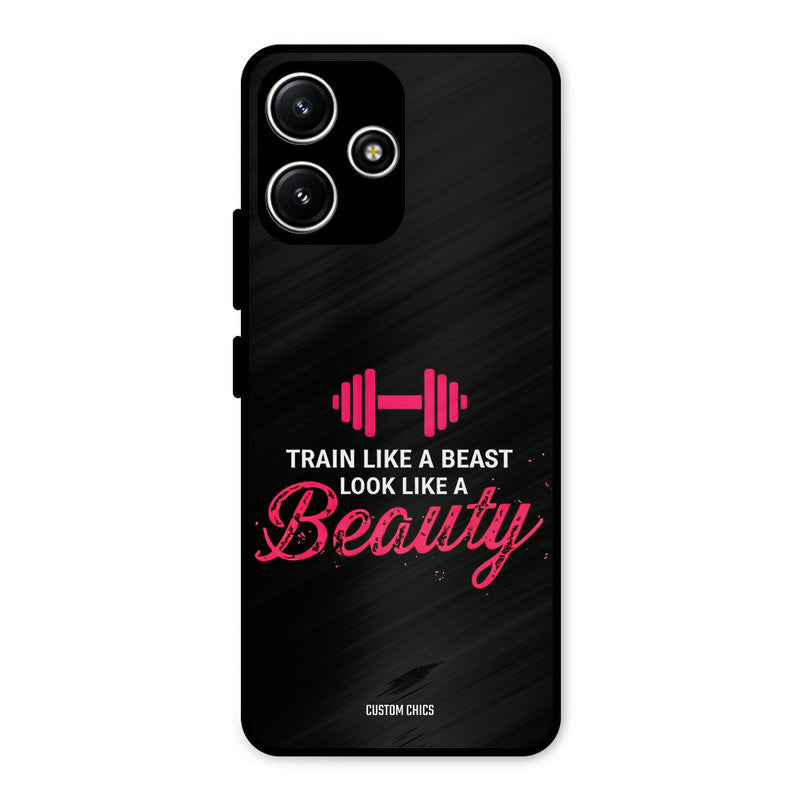 Train Like Beast Redmi 12 5G Mobile Back Cover - Typography PrintShield Case