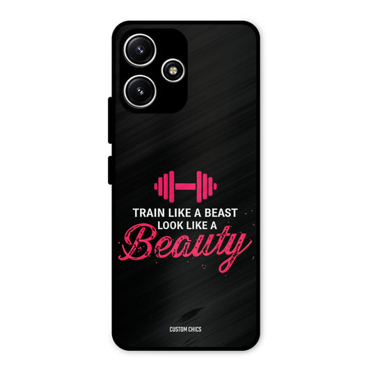 Train Like Beast Redmi 12 5G Mobile Back Cover - Typography PrintShield Case