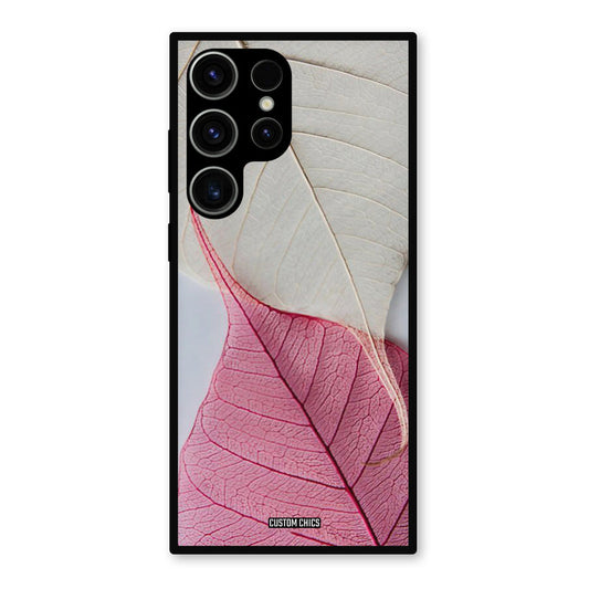 Transparent Leaf Samsung Galaxy S23 Ultra Mobile Back Cover - Aesthetic PrintShield Case