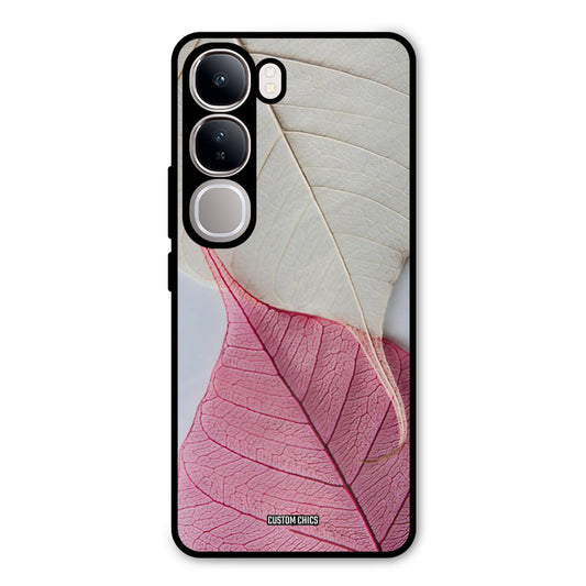 Transparent Leaf Vivo Y300 Mobile Back Cover - Aesthetic PrintShield Case