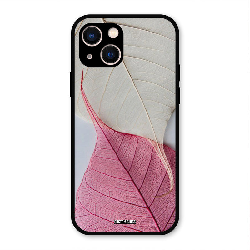 Transparent Leaf iPhone 13 Mobile Back Cover - Aesthetic PrintShield Case