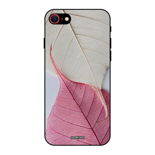 Transparent Leaf iPhone SE 2020 Mobile Back Cover - Aesthetic PrintShield Case