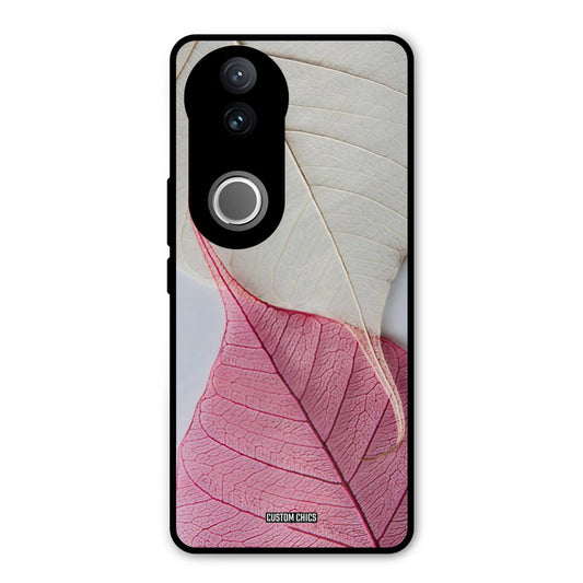 Transparent Leaf Vivo V50 Mobile Back Cover - Aesthetic PrintShield Case
