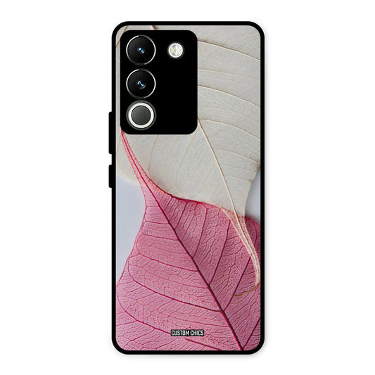 Transparent Leaf Vivo Y200 Mobile Back Cover - Aesthetic PrintShield Case
