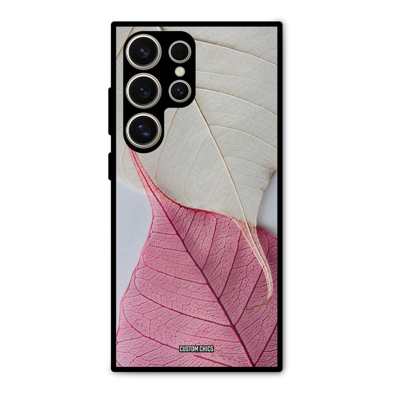 Transparent Leaf Samsung Galaxy S24 Ultra Mobile Back Cover - Aesthetic PrintShield Case