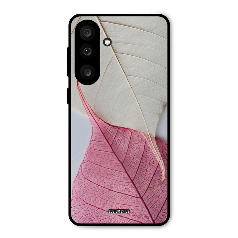 Transparent Leaf Samsung Galaxy M56 Mobile Back Cover - Aesthetic PrintShield Case