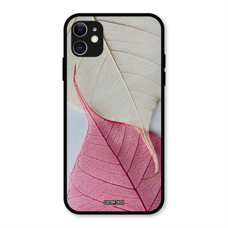 Transparent Leaf IPhone 11 Mobile Back Cover - Aesthetic PrintShield Case