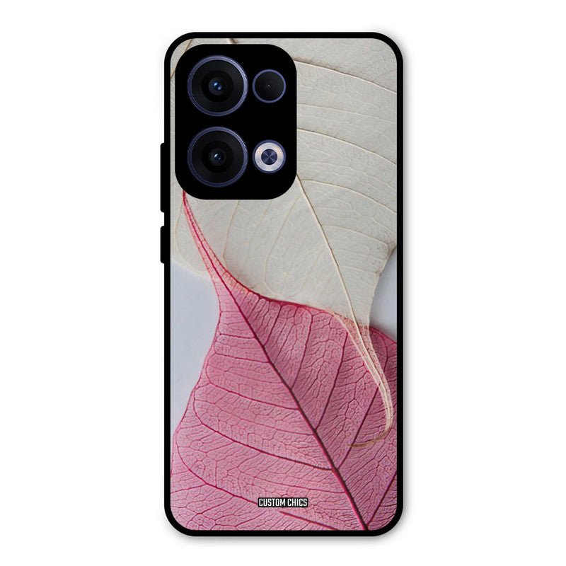 Transparent Leaf Oppo Reno 13 5G Mobile Back Cover - Aesthetic PrintShield Case