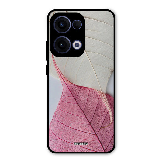 Transparent Leaf Oppo Reno 13 5G Mobile Back Cover - Aesthetic PrintShield Case