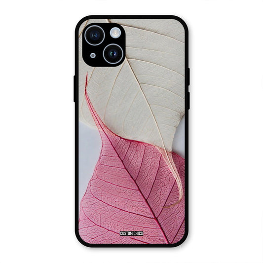 Transparent Leaf iPhone 14 Plus Mobile Back Cover - Aesthetic PrintShield Case