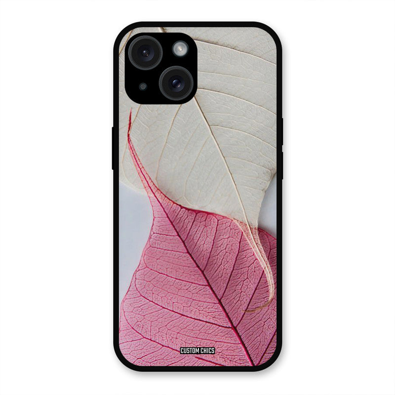 Transparent Leaf iPhone 15 Plus Mobile Back Cover - Aesthetic PrintShield Case