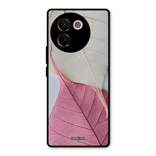 Transparent Leaf Vivo V30e Mobile Back Cover - Aesthetic PrintShield Case