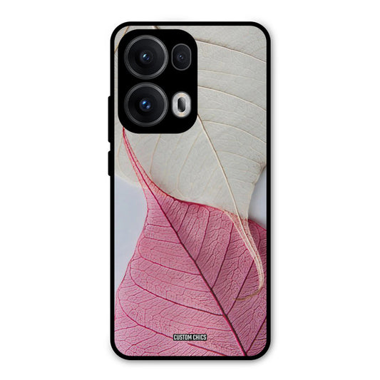 Transparent Leaf Oppo Reno 13 Pro 5G Mobile Back Cover - Aesthetic PrintShield Case