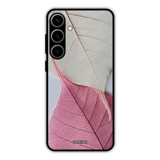 Transparent Leaf Samsung Galaxy S24 Plus Mobile Back Cover - Aesthetic PrintShield Case