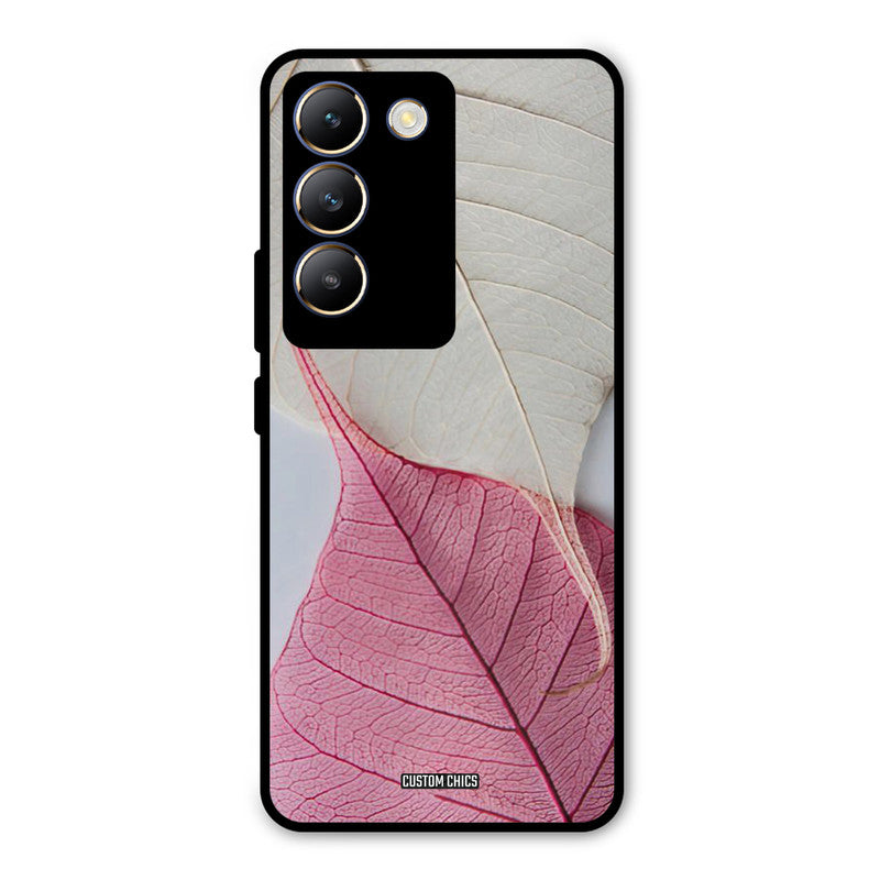 Transparent Leaf Vivo Y200e Mobile Back Cover - Aesthetic PrintShield Case