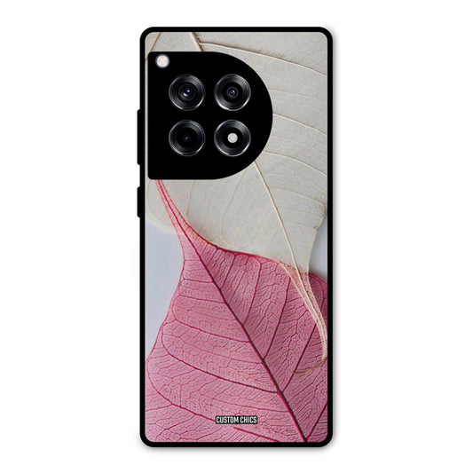 Transparent Leaf OnePlus 12R Mobile Back Cover - Aesthetic PrintShield Case
