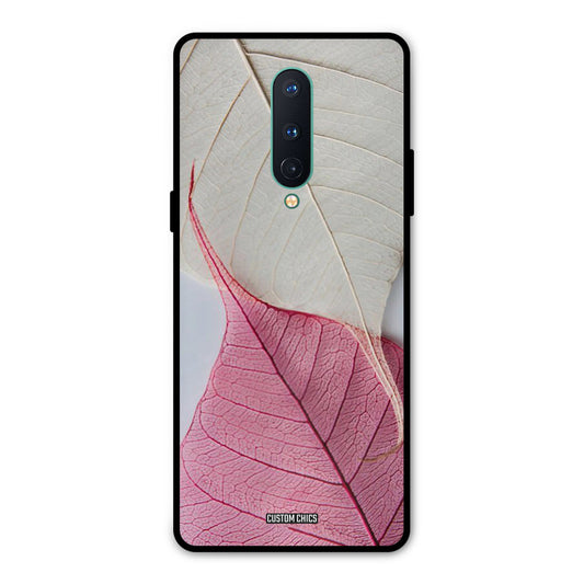 Transparent Leaf Oneplus 8 Mobile Back Cover - Aesthetic PrintShield Case