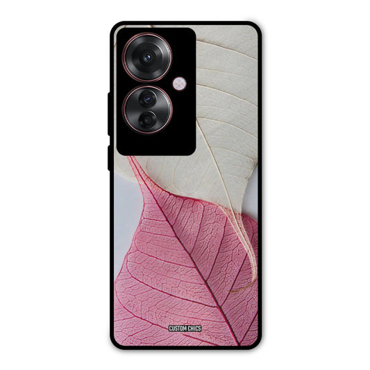 Transparent Leaf Oppo F25 Pro Mobile Back Cover - Aesthetic PrintShield Case