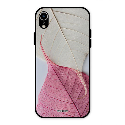 Transparent Leaf iPhone XR Mobile Back Cover - Aesthetic PrintShield Case