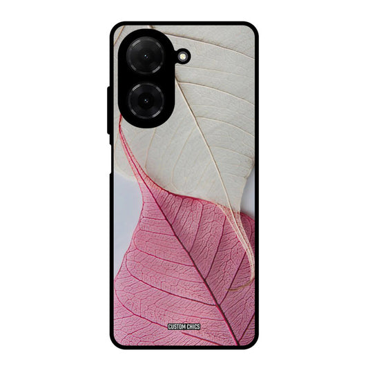 Transparent Leaf Poco C71 Mobile Back Cover - Aesthetic PrintShield Case