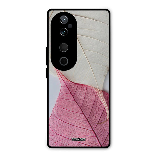 Transparent Leaf Vivo V40 Pro Mobile Back Cover - Aesthetic PrintShield Case