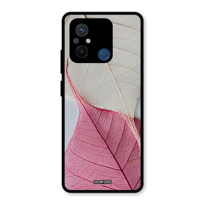 Transparent Leaf Redmi 12c Mobile Back Cover - Aesthetic PrintShield Case
