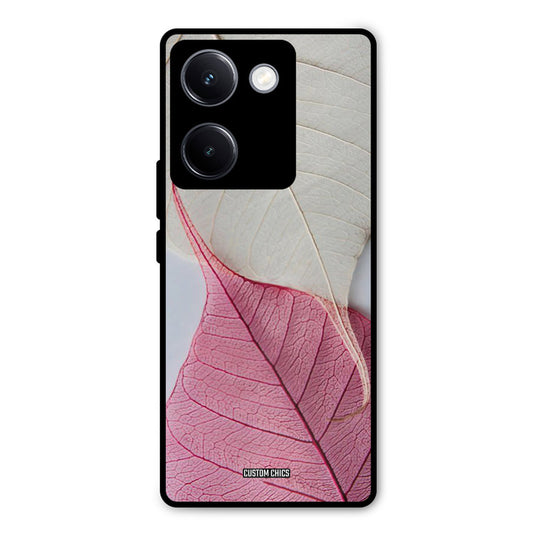 Transparent Leaf Vivo Y300 Plus Mobile Back Cover - Aesthetic PrintShield Case
