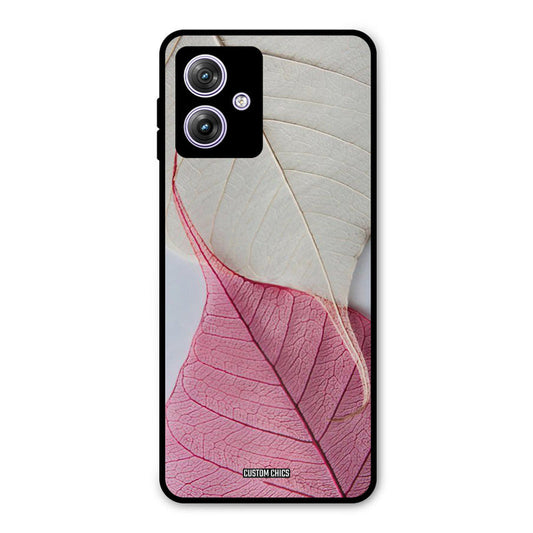 Transparent Leaf Moto G54 Mobile Back Cover - Aesthetic PrintShield Case