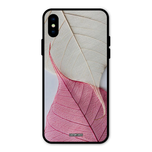Transparent Leaf iPhone X Mobile Back Cover - Aesthetic PrintShield Case
