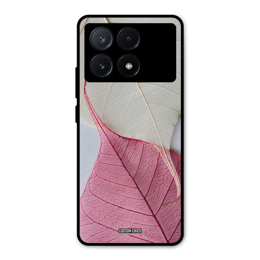 Transparent Leaf Poco X6 Pro Mobile Back Cover - Aesthetic PrintShield Case