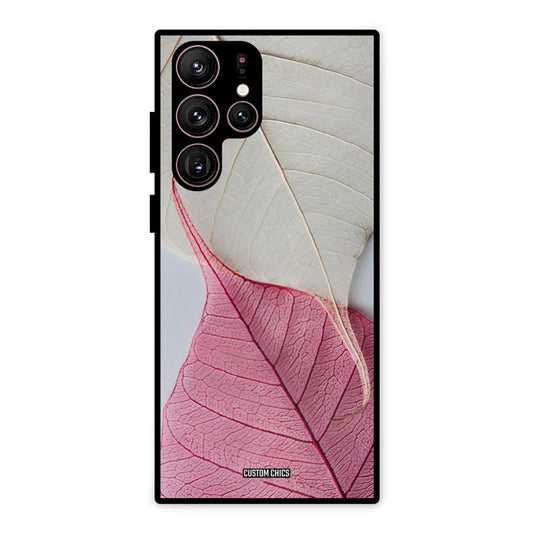 Transparent Leaf Samsung Galaxy S22 Ultra Mobile Back Cover - Aesthetic PrintShield Case