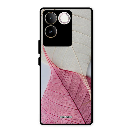 Transparent Leaf Vivo T2 Pro Mobile Back Cover - Aesthetic PrintShield Case