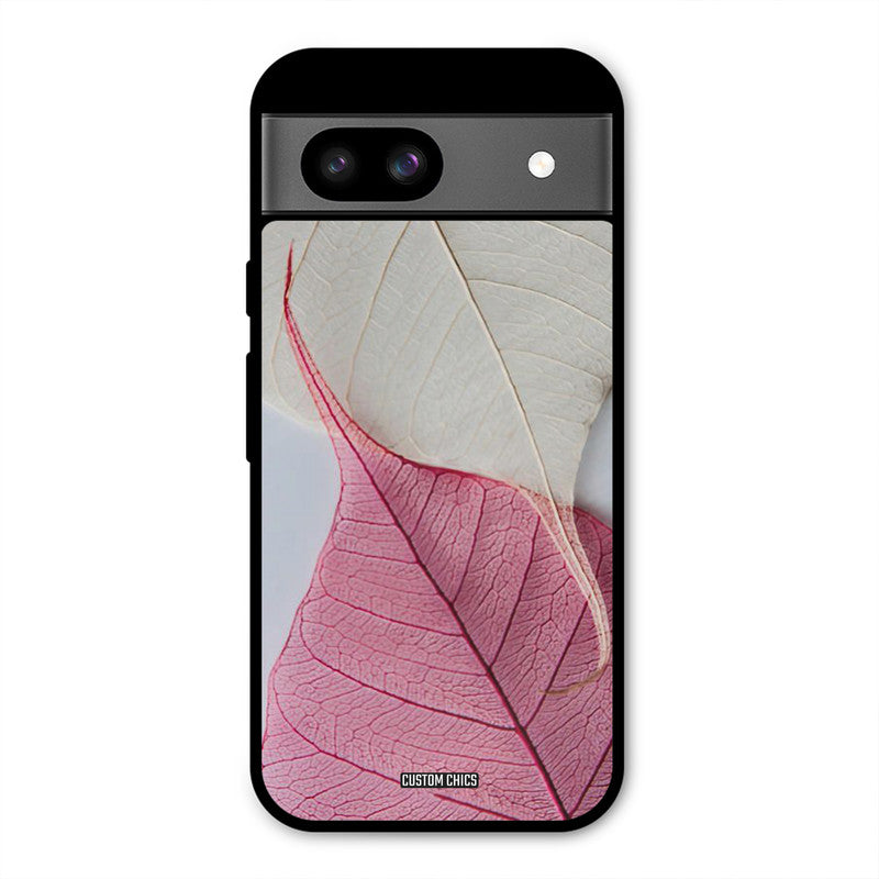 Transparent Leaf Google Pixel 8a Mobile Back Cover - Aesthetic PrintShield Case