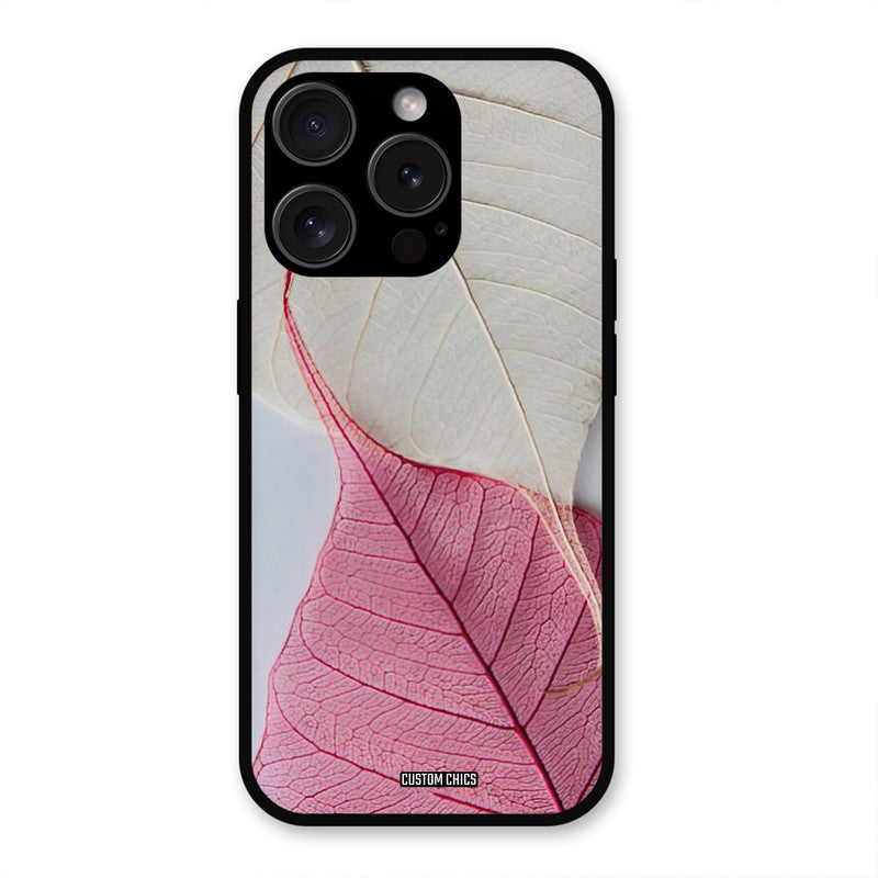 Transparent Leaf iPhone 15 Pro Max Mobile Back Cover - Aesthetic PrintShield Case