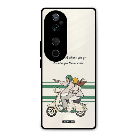 Travel Partner Vivo V40 Mobile Back Cover - Cute PrintShield Case