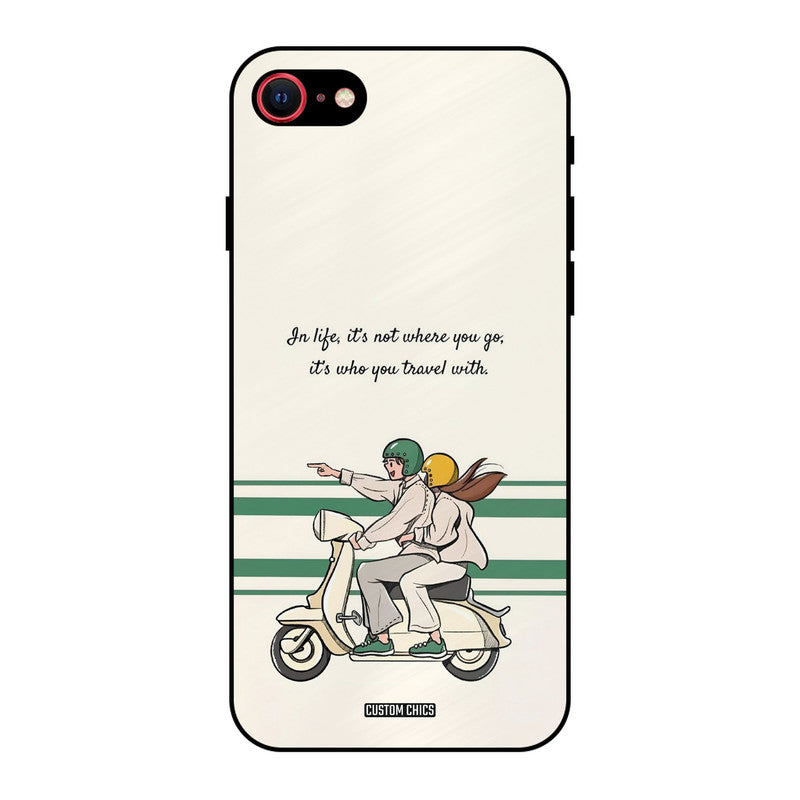 Travel Partner iPhone SE 2020 Mobile Back Cover - Cute PrintShield Case