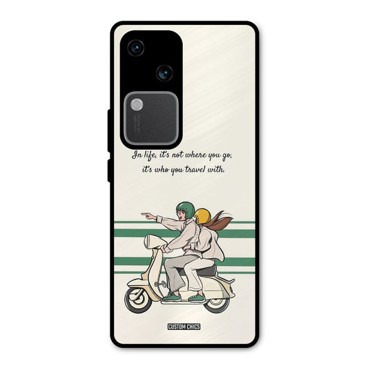 Travel Partner Vivo V30 Mobile Back Cover - Cute PrintShield Case