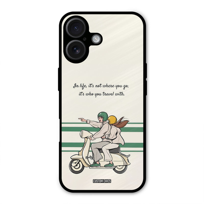 Travel Partner iPhone 16 Plus Mobile Back Cover - Cute PrintShield Case