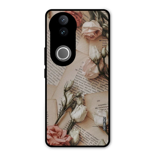 VIntage Flower Vivo V50 Mobile Back Cover - Aesthetic PrintShield Case