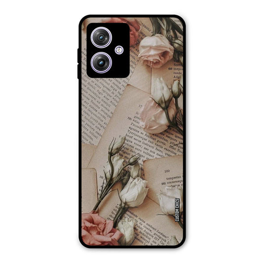 VIntage Flower Moto G54 Mobile Back Cover - Aesthetic PrintShield Case