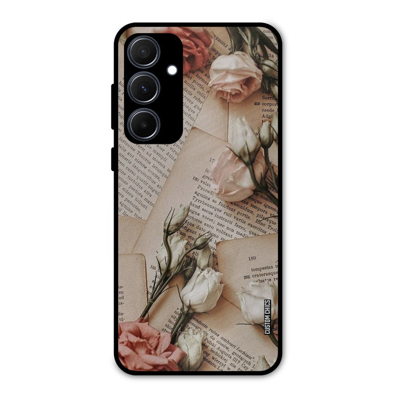 VIntage Flower Samsung Galaxy A35 5G Mobile Back Cover - Aesthetic PrintShield Case